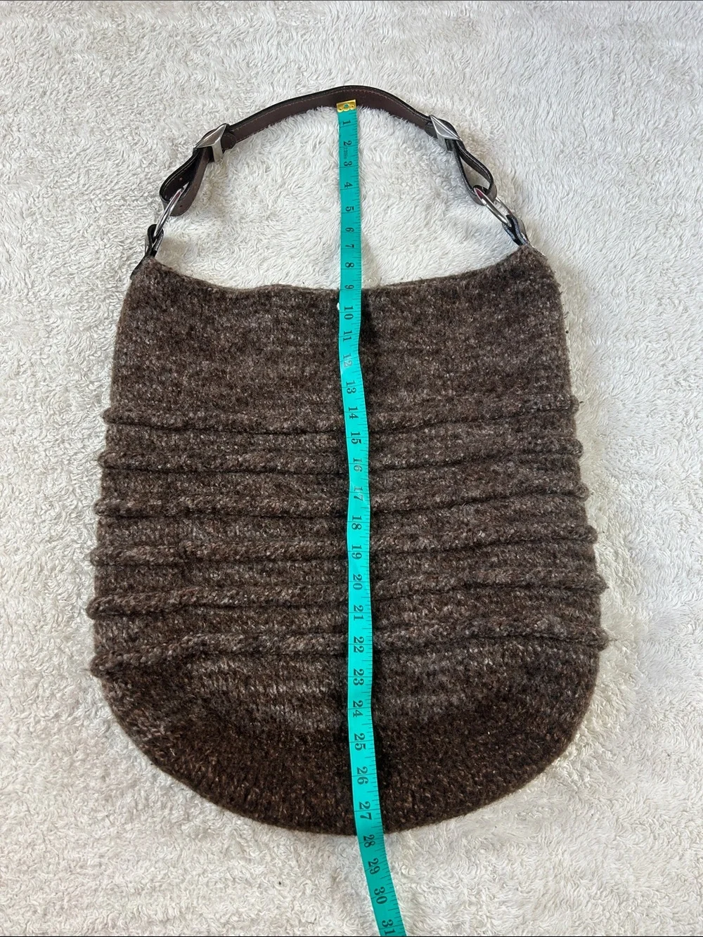 Unbranded‎ large knit brown hobo bag
